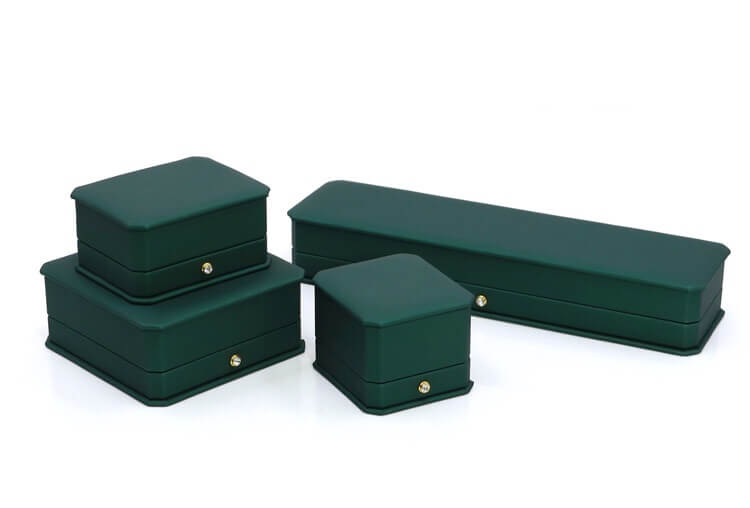 THB Designer PU Leather Jewelry Box Green -  THB